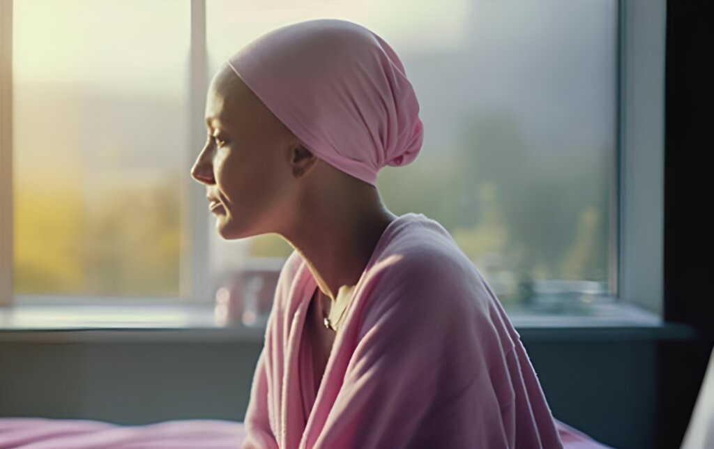 Patient experiencing cancer pain caused by tumor pressure or chemotherapy side effects – pain therapy support at IBAP Clinics