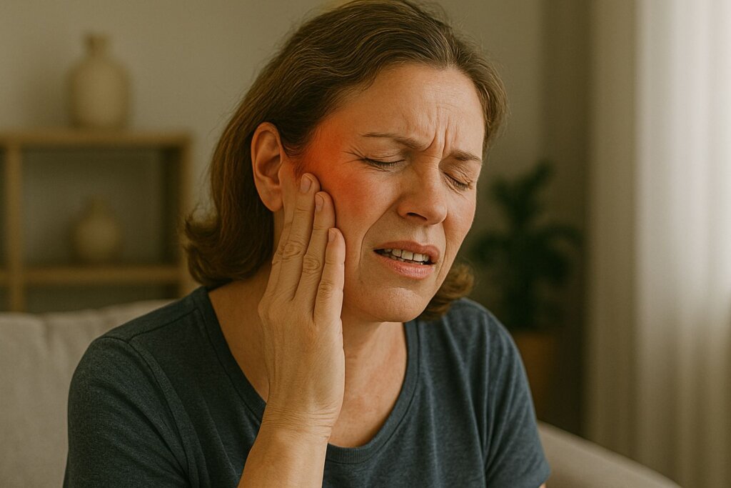 Patient experiencing facial pain from nerve or dental causes – advanced treatment and relief at IBAP Clinics Hyderabad